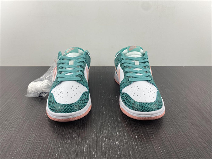 Nike Dunk Low Snakeskin Washed Teal Bleached Coral DR8577-300