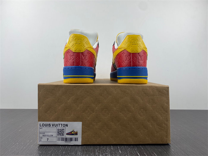 Nike Air Force 1 Luis Vitton Red and Yellow